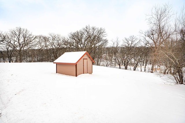 view of snowy yard