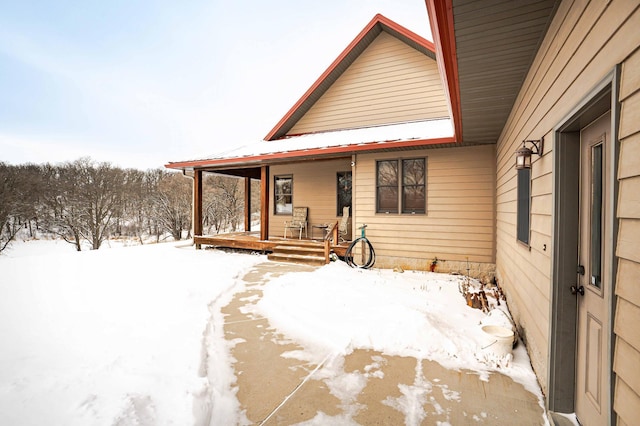 exterior space featuring a porch