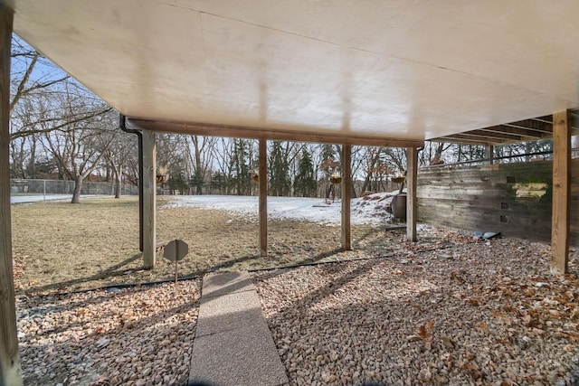 view of snowy yard