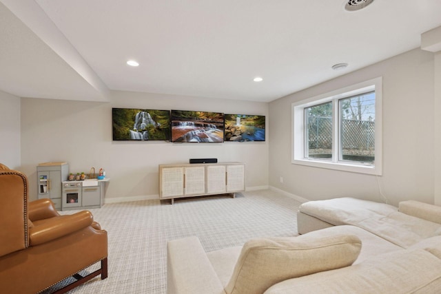 view of carpeted living room