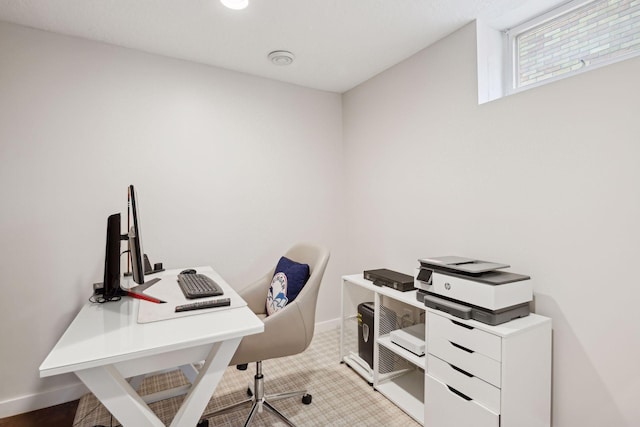 view of office area