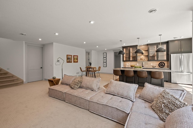 view of carpeted living room