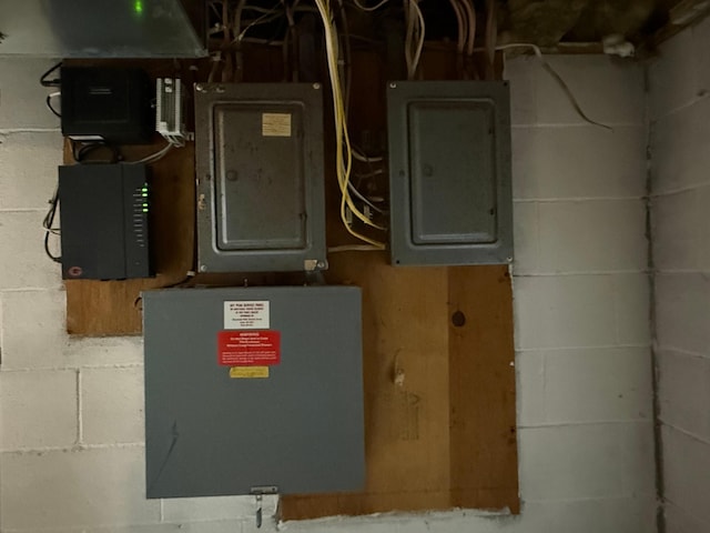 utility room featuring electric panel