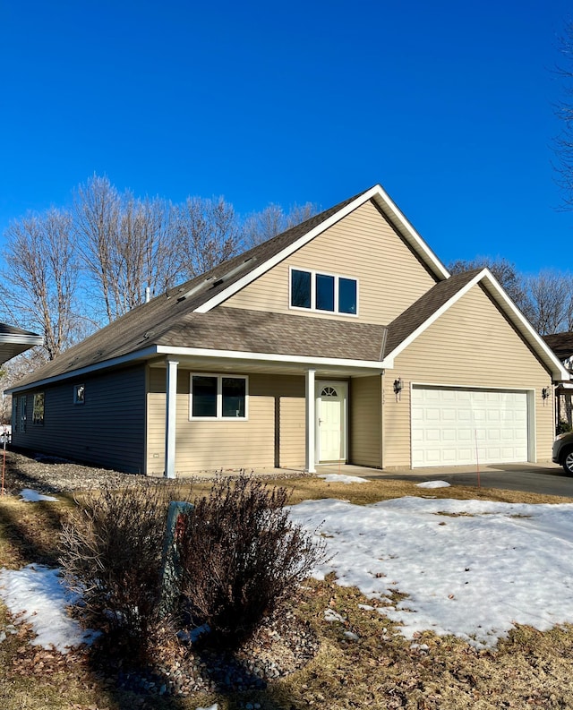 view of front of home featuring a garage