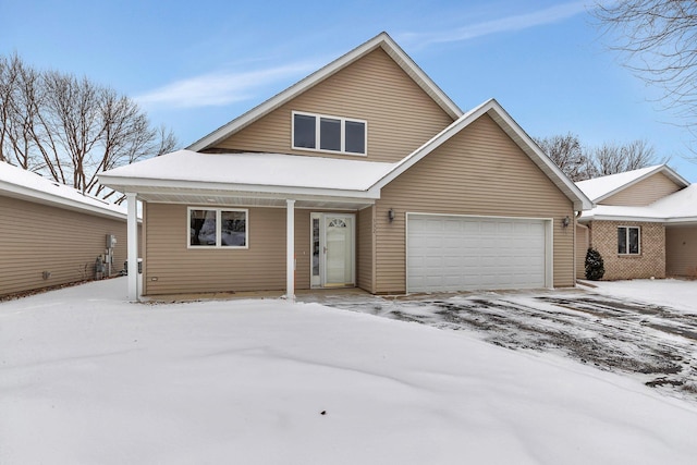 view of front of house featuring a garage