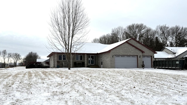 single story home with a garage