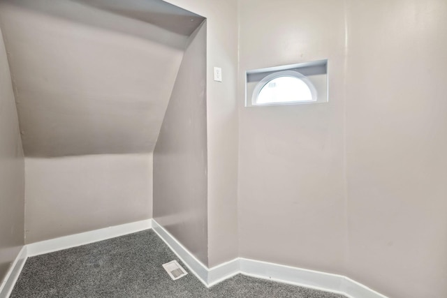 bonus room with carpet floors, baseboards, and visible vents