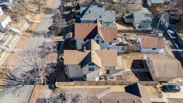 drone / aerial view with a residential view