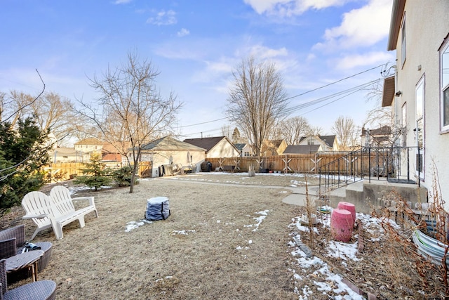 view of snowy yard