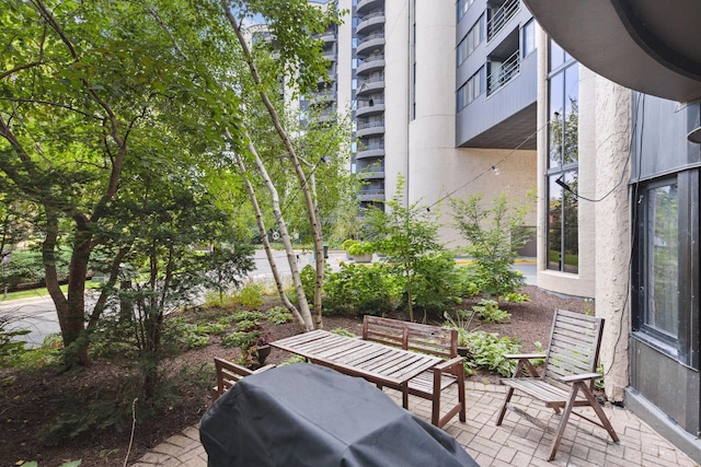 view of patio / terrace featuring grilling area