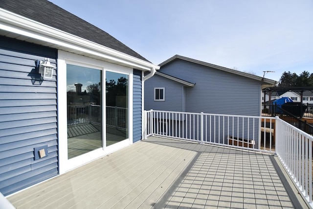 view of wooden deck