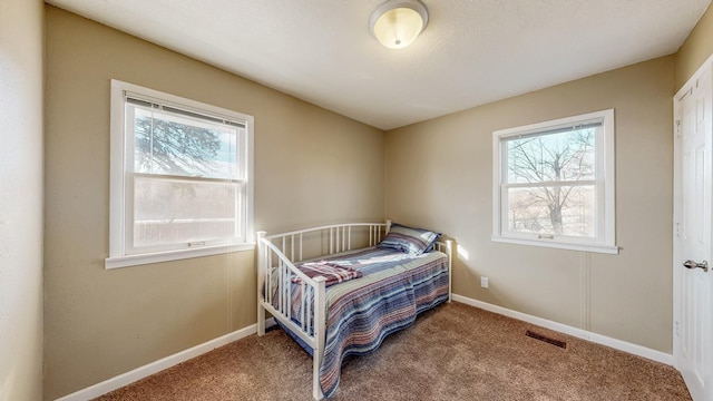 view of carpeted bedroom