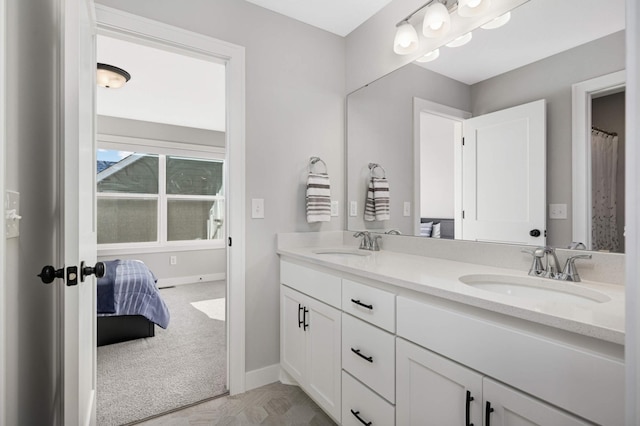 bathroom with vanity