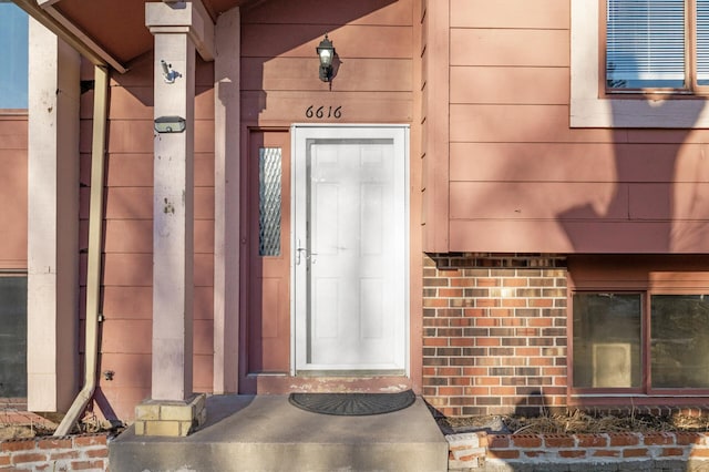 view of doorway to property