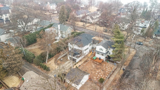 bird's eye view with a residential view