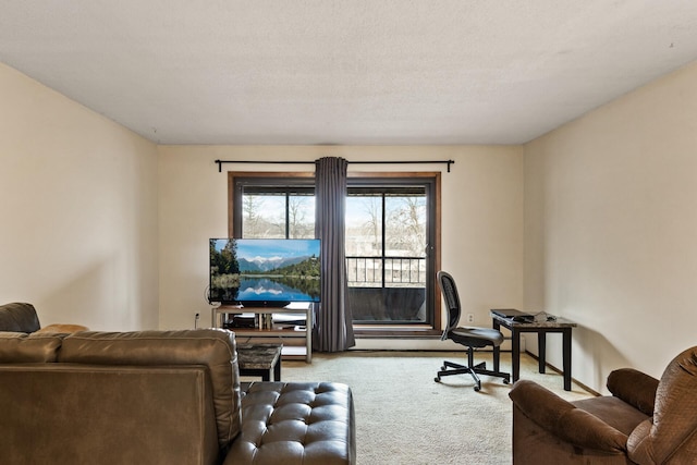 interior space featuring a textured ceiling