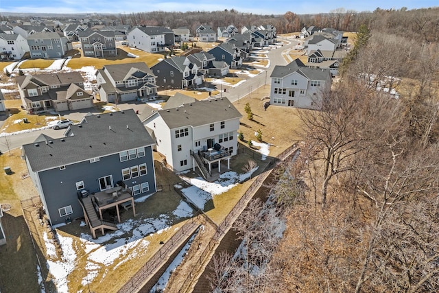 drone / aerial view with a residential view