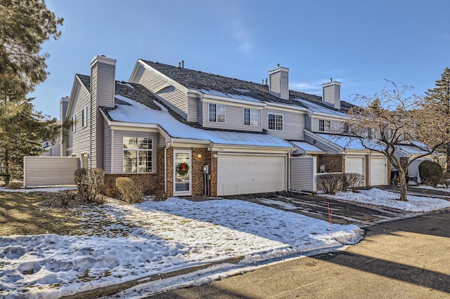 view of property featuring a garage