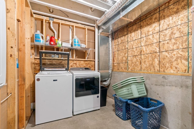 laundry room featuring washer and dryer