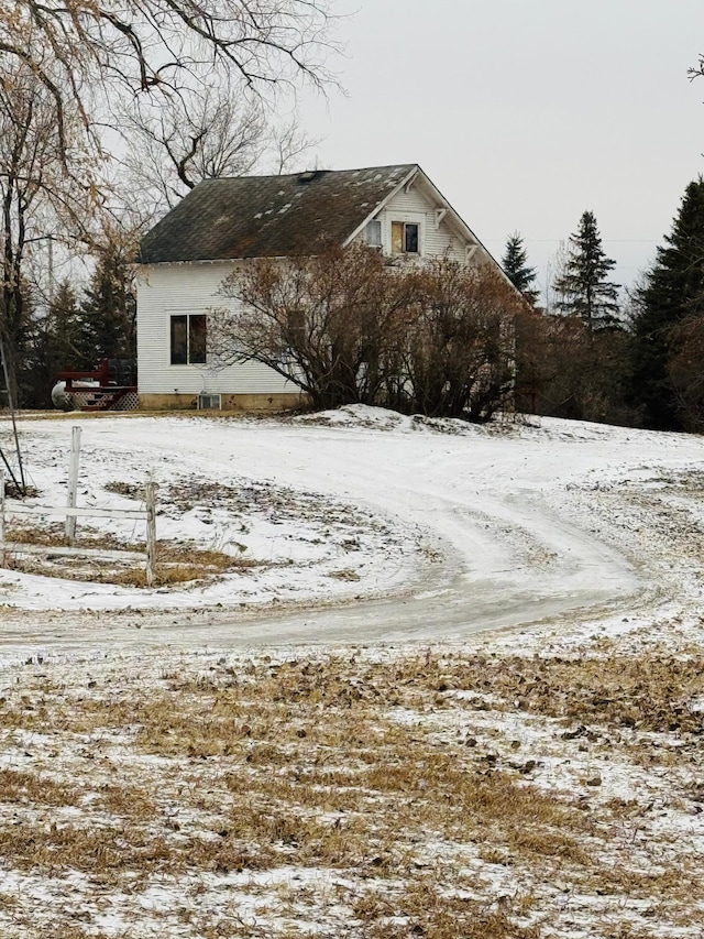 view of snowy yard