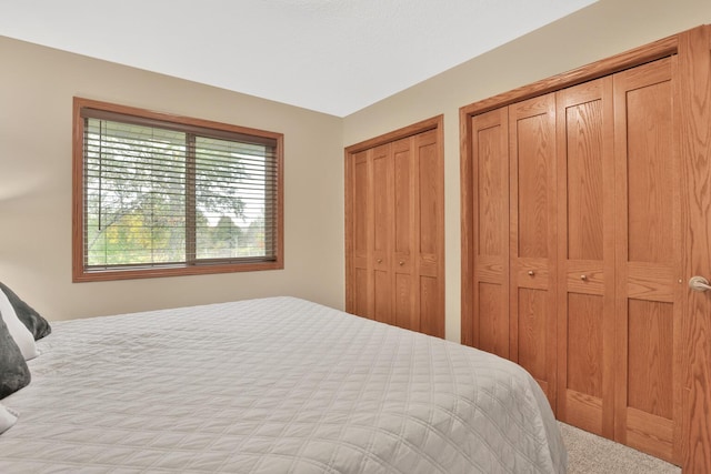 bedroom featuring two closets