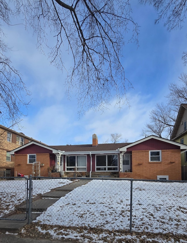 view of front of home