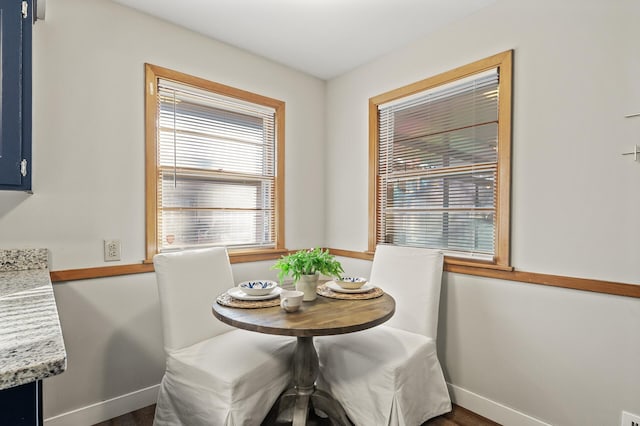 view of dining room