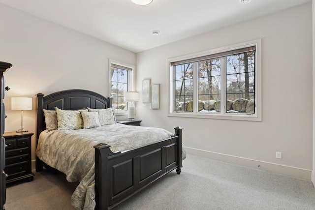 bedroom featuring carpet