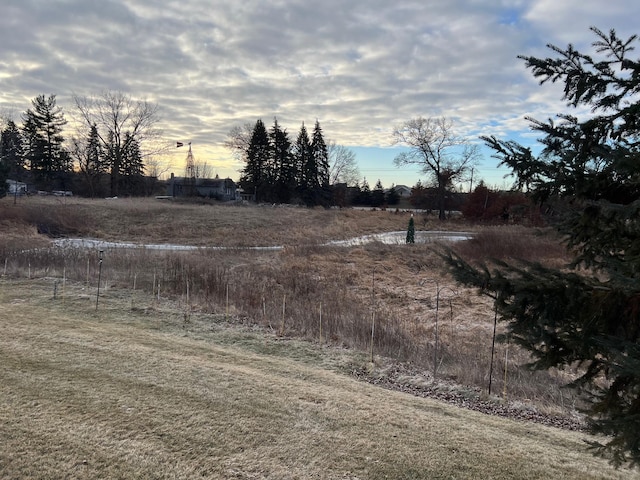 view of yard featuring a rural view