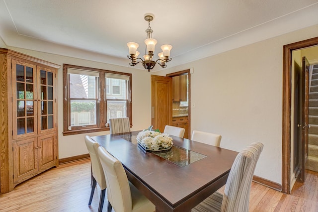 5524 Columbus Ave, Minneapolis, MN 55417 - dining room with light wood-style floors and a chandelier