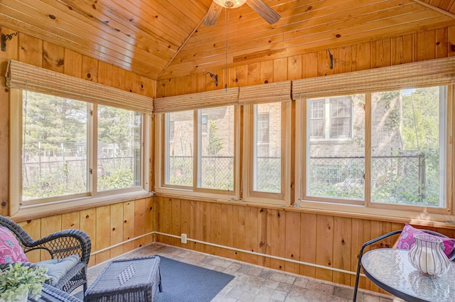 5524 Columbus Ave, Minneapolis, MN 55417 - sunroom / solarium with lofted ceiling, plenty of natural light, wooden walls, and wooden ceiling