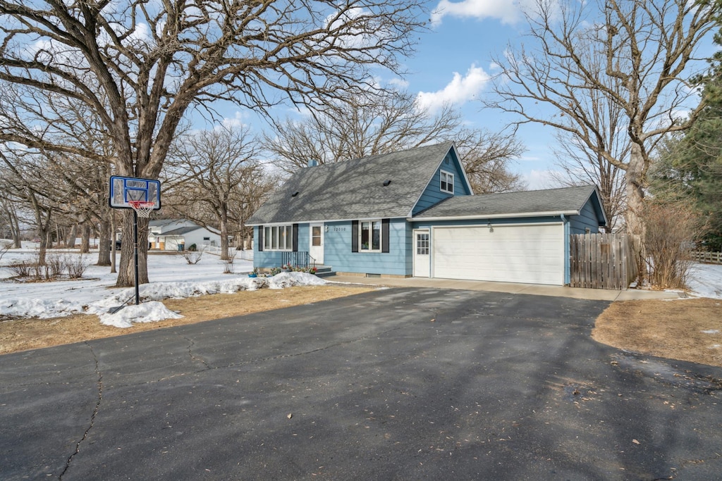 view of front of home featuring a garage