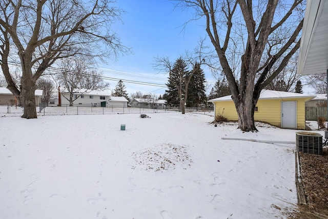 view of snowy yard