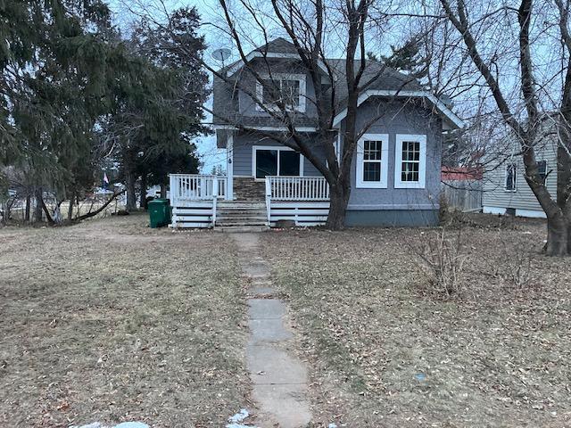 view of front of home with a deck