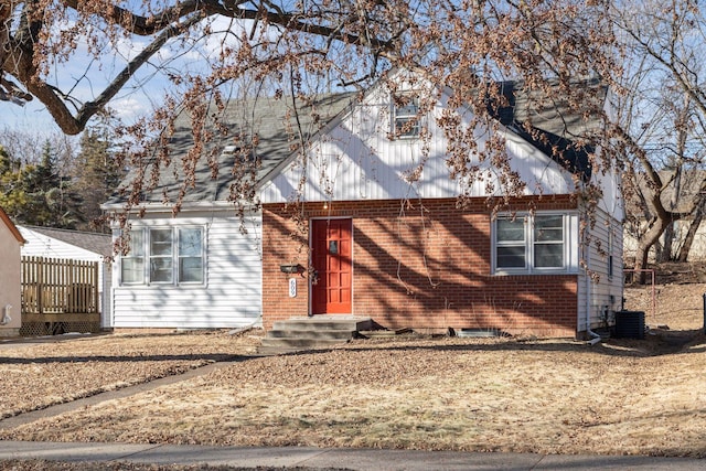 view of front of property with central AC