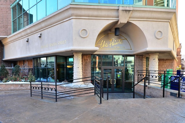 exterior space featuring french doors