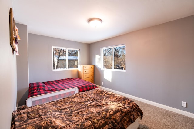 bedroom featuring carpet