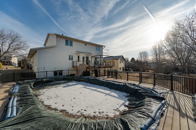 rear view of house with a gazebo