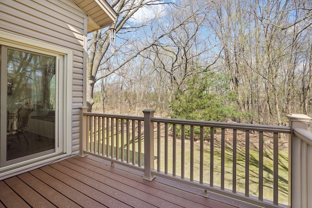 view of wooden deck