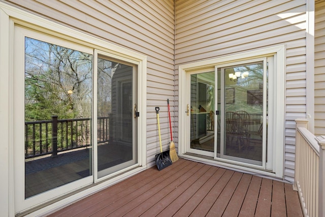 view of wooden deck
