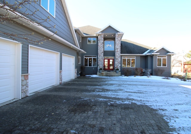 view of front of house featuring a garage