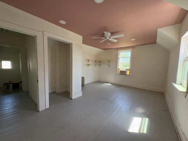 20 1st Ave NW, Plainview, MN 55964 - bonus room with a ceiling fan, wood-type flooring, vaulted ceiling, recessed lighting, and baseboards