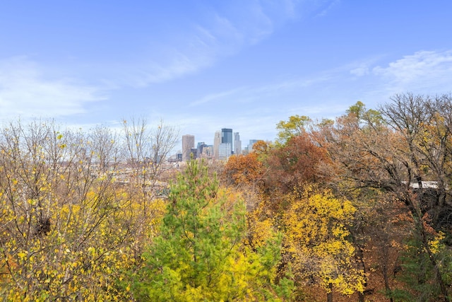 view of local wilderness with a view of city