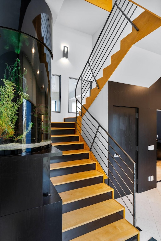 1128 Kenwood Pkwy, Minneapolis, MN 55403 - staircase with tile patterned flooring