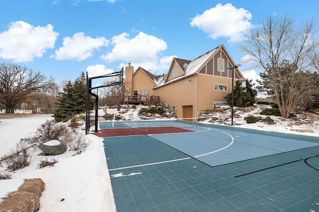 view of basketball court