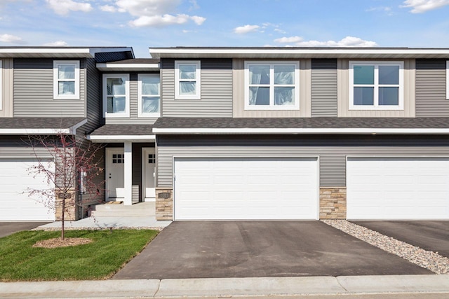 view of property with a garage