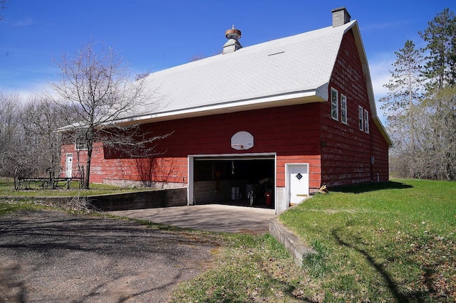 exterior space with a yard