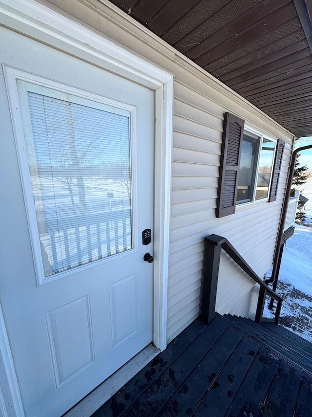 view of doorway to property