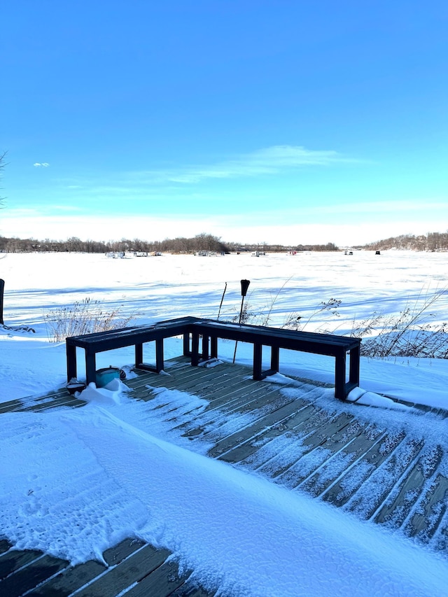 view of dock area