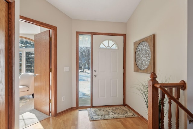 entryway featuring light hardwood / wood-style floors